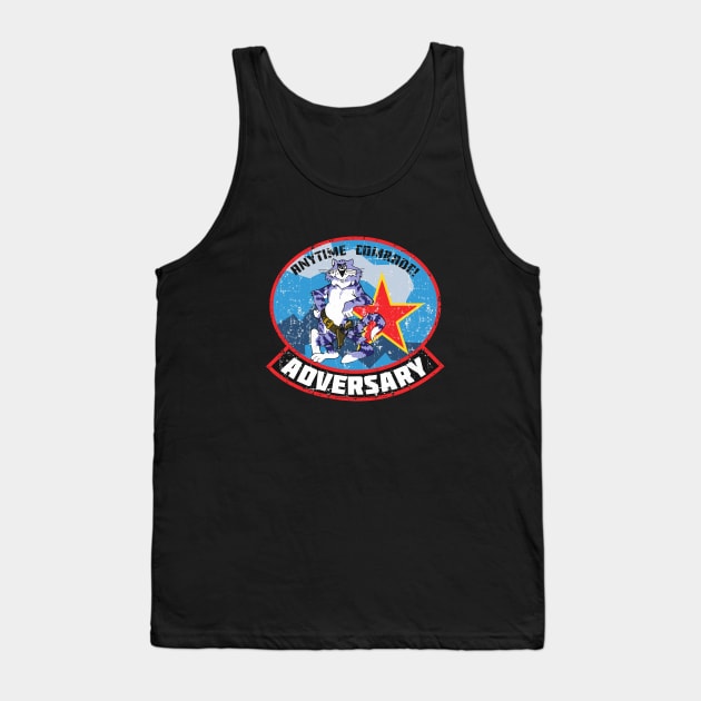 Grumman F-14 Tomcat - Adversary Anytime Comrade! - Grunge Style Tank Top by TomcatGypsy